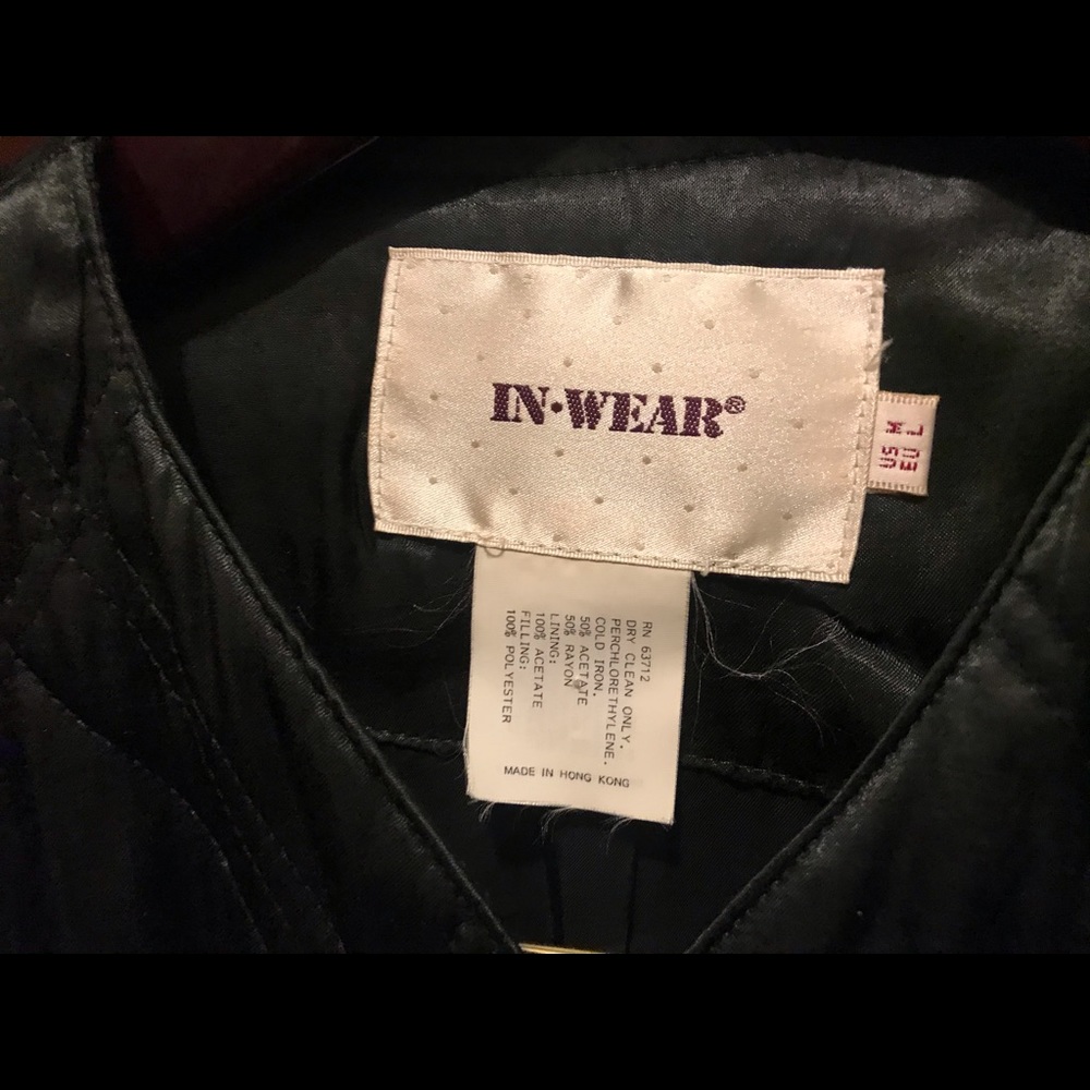 In Wear satin quilted cropped jacket